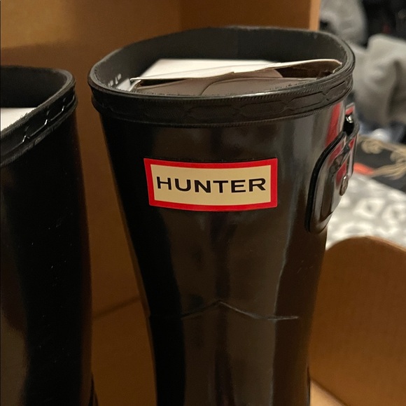 Hunter Glossy Black Waterproof Boots - Picture 3 of 8